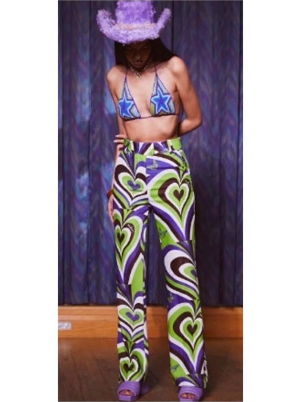 House of Sunny Groove is in the Heart Party Pants Size 4 Wearable Art Multicolor